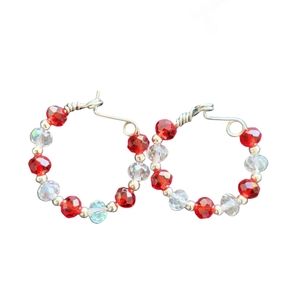 Crystal hoop earrings